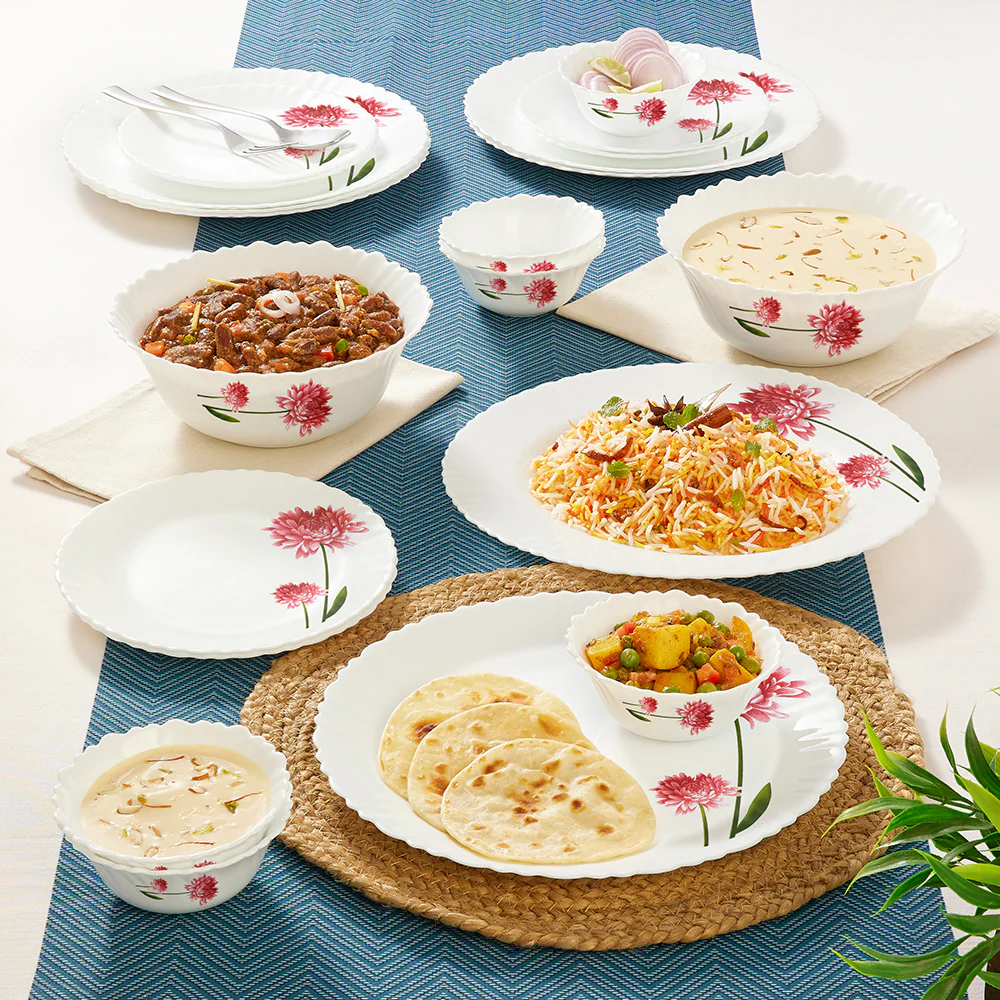 Larah by Borosil Belle Dinner Set, 21 pc