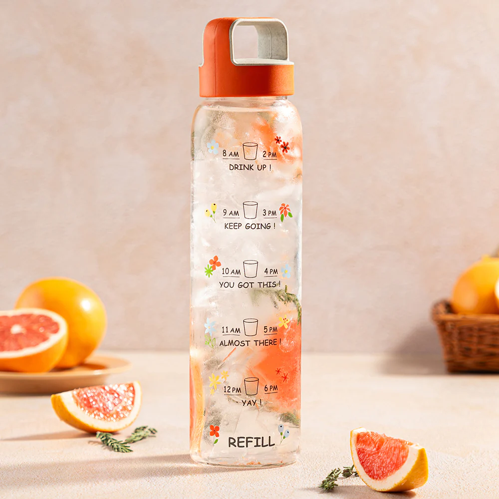 AM-PM Clear Glass Bottle