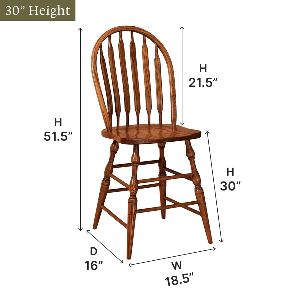Amish Bent Paddle Bar Chair