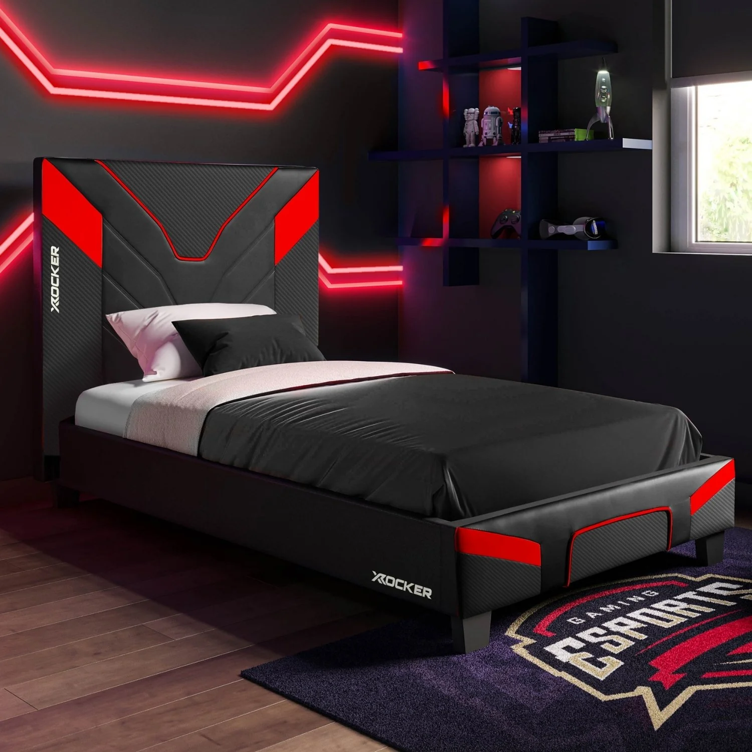 Cerberus MKII Gaming Bed in a Box - Carbon Red (3 Sizes)