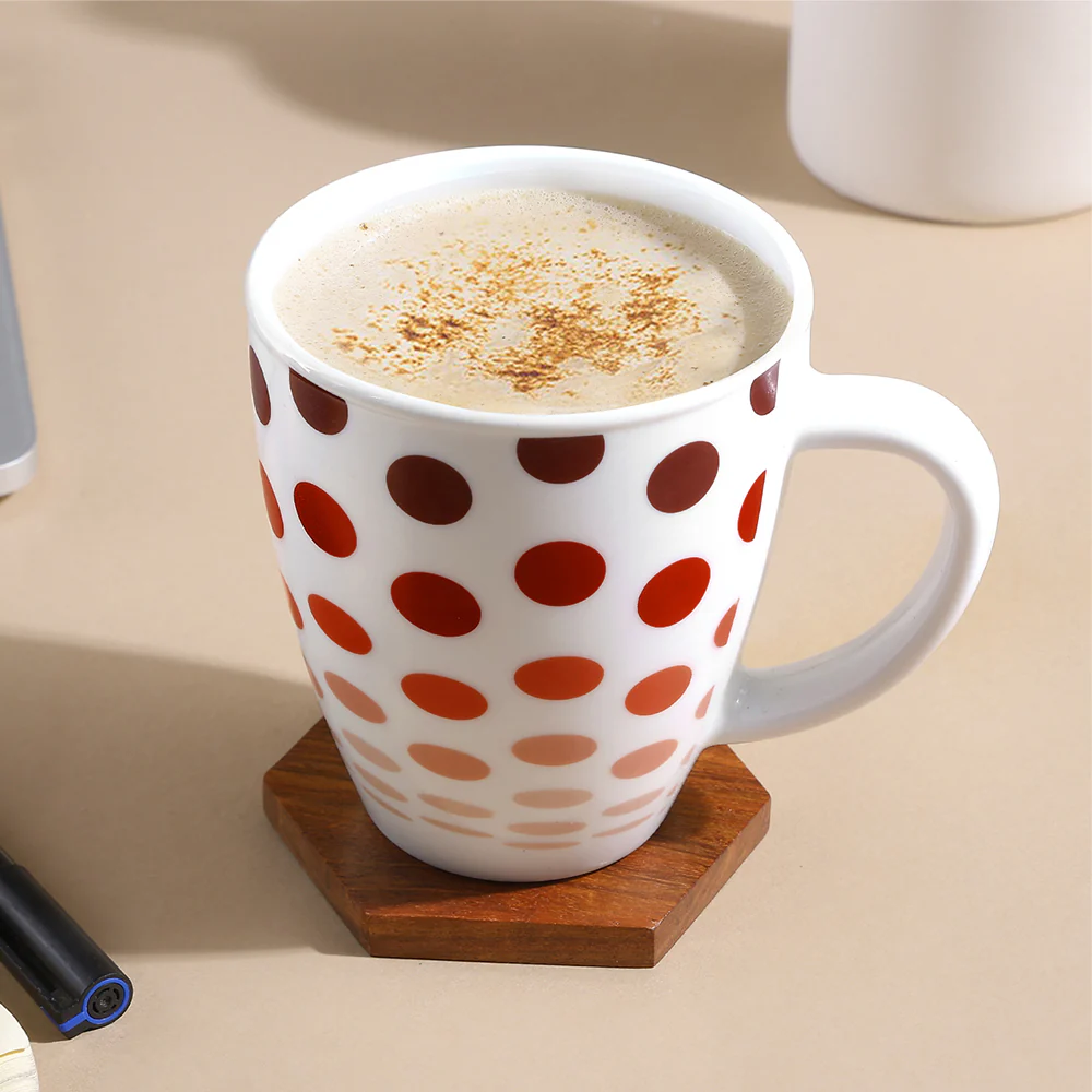 Larah by Borosil Polka Red Mug, 390ml