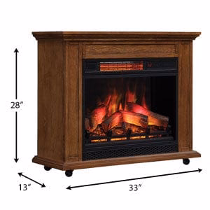 Carlisle 1,000 Sq. Ft. Infrared Fireplace Heater in Oak