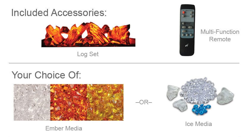 Amantii Zero Clearance Series Flush Mount 30-In Built-In Electric Fireplace - ZECL-30-3226-FLUSHMT