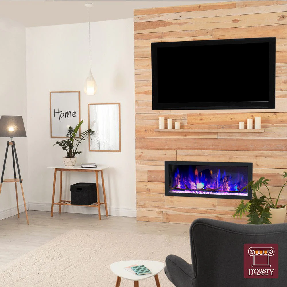 Dynasty 52-in Cascade Linear Electric Fireplace
