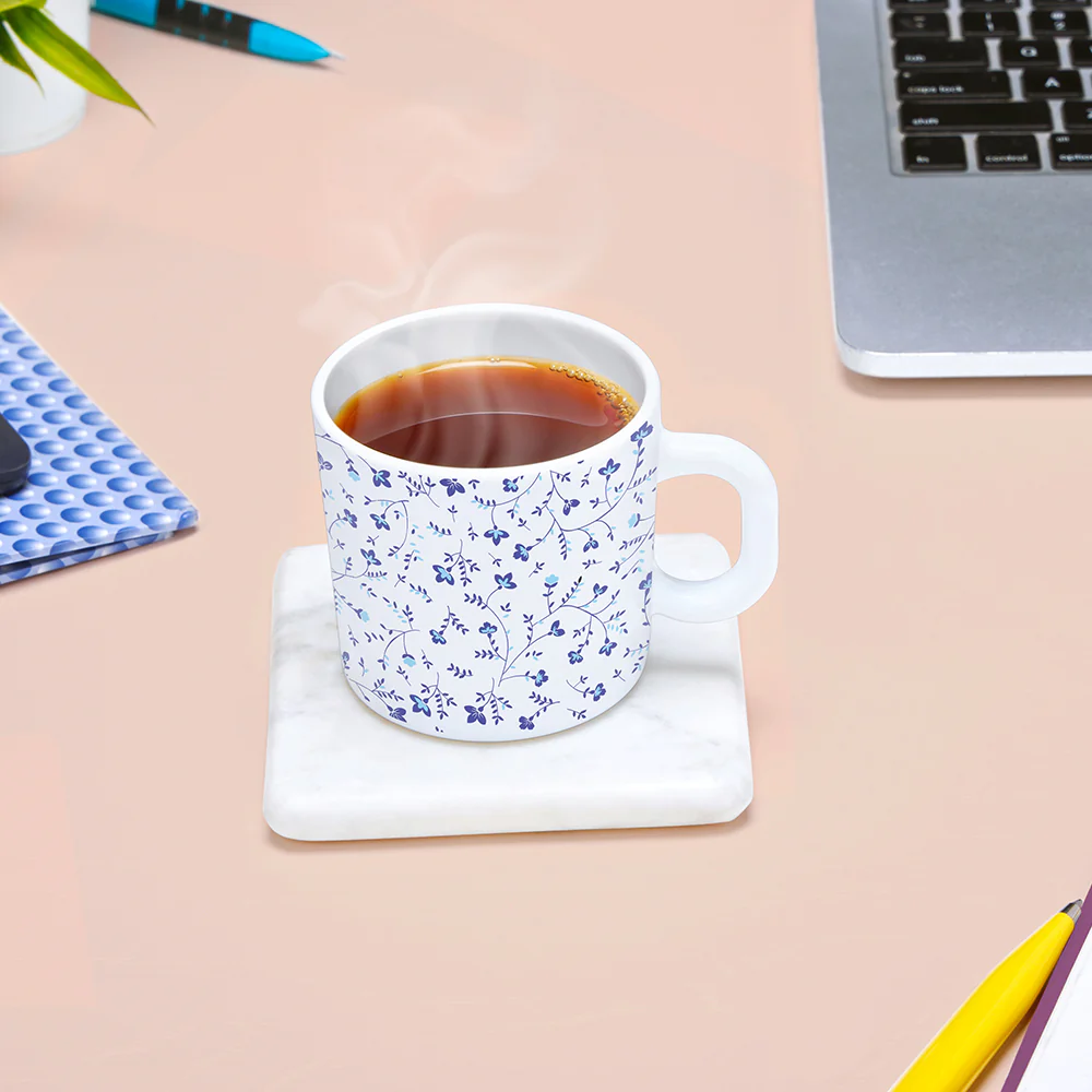 Larah by Borosil Blue Spring Mug Set, 180ml x 12