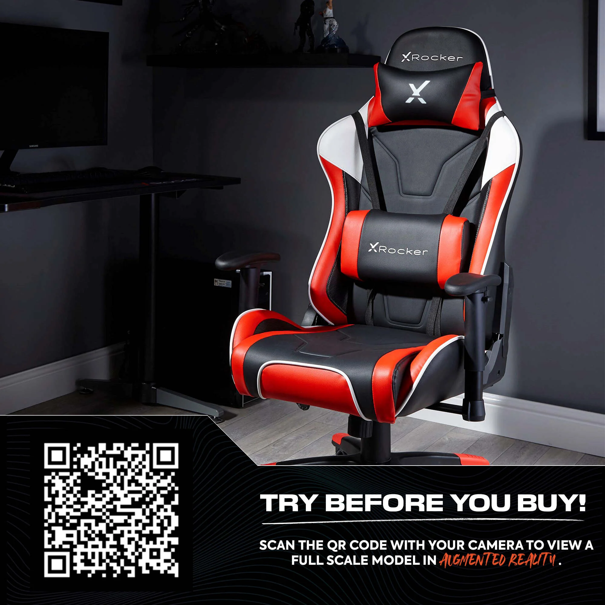 Agility eSport Ergonomic Gaming Chair - Black / Red