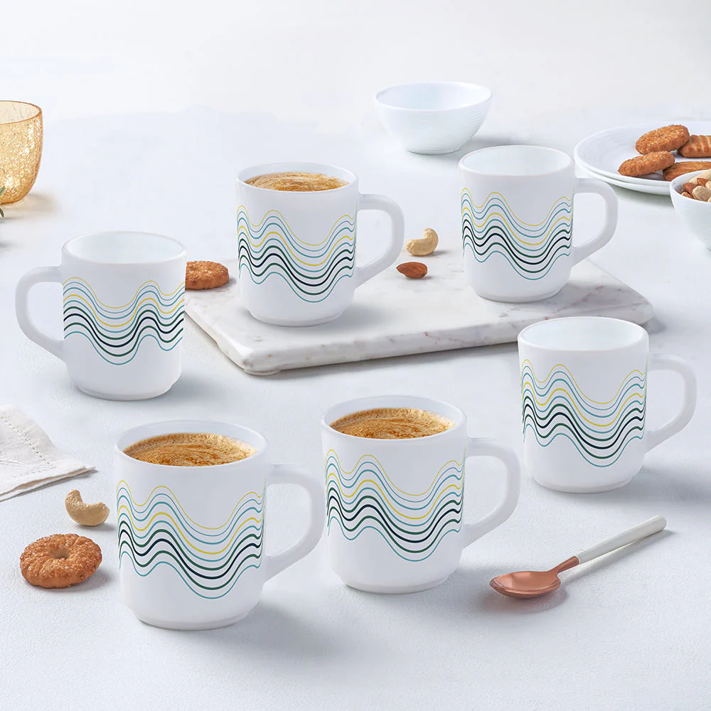 Larah by Borosil Mia Mug Set, 240ml x 2