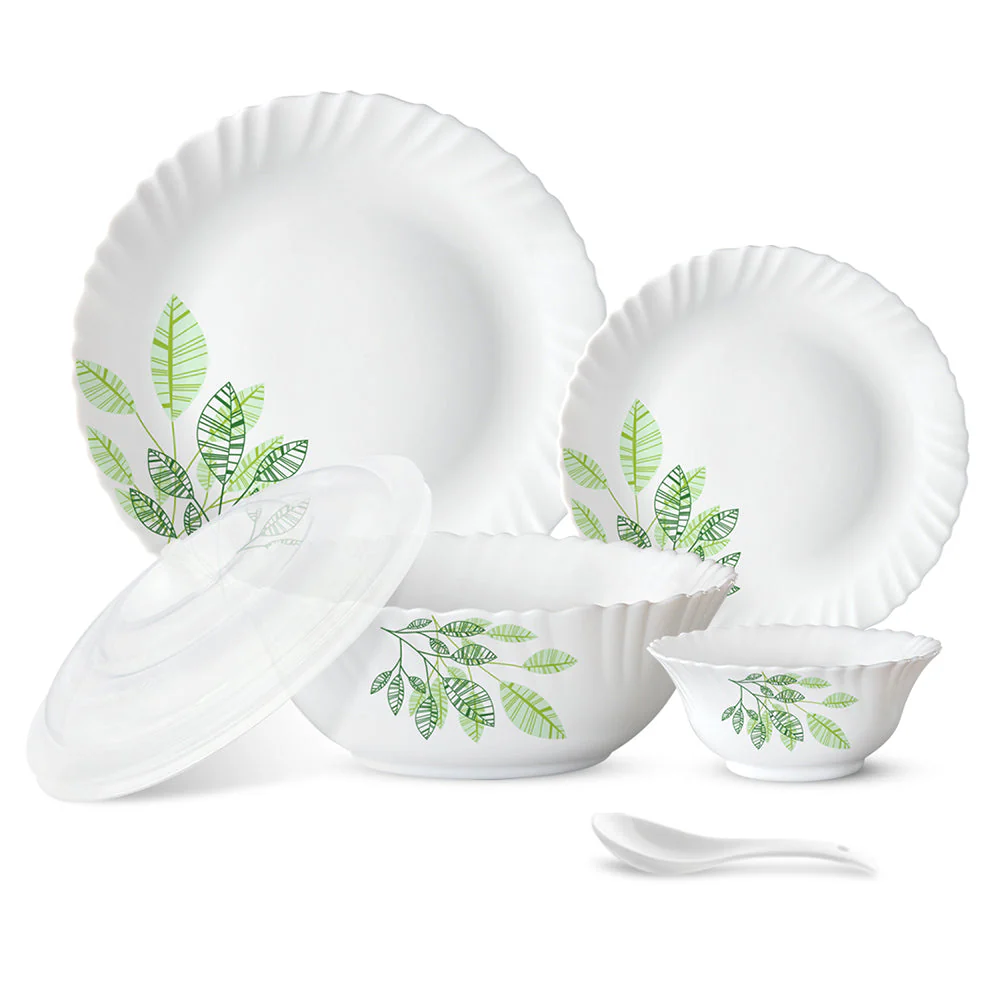 Larah by Borosil, Fauna Dinner Set, 17 pc
