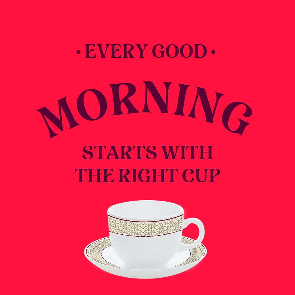 Larah By Borosil Splenda Cup n Saucer Set