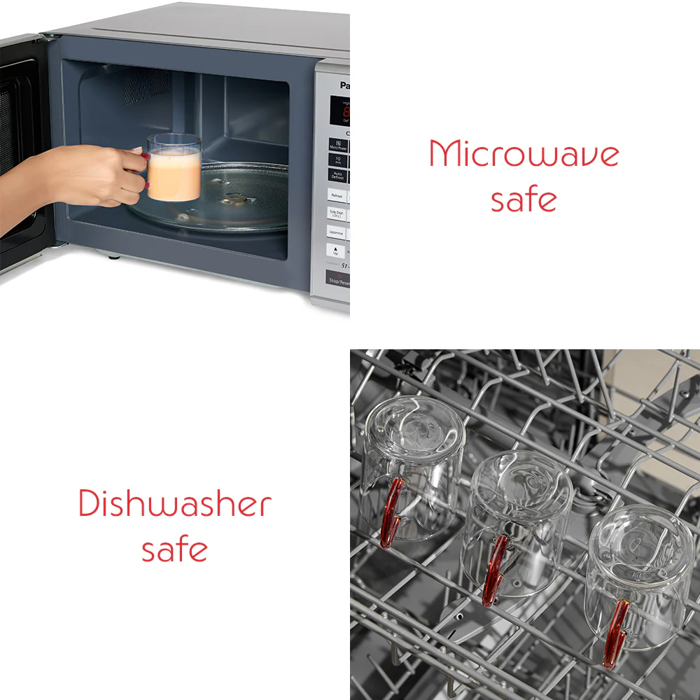 Borosil Brown Vision Classic Mug Set, 190ml x 6