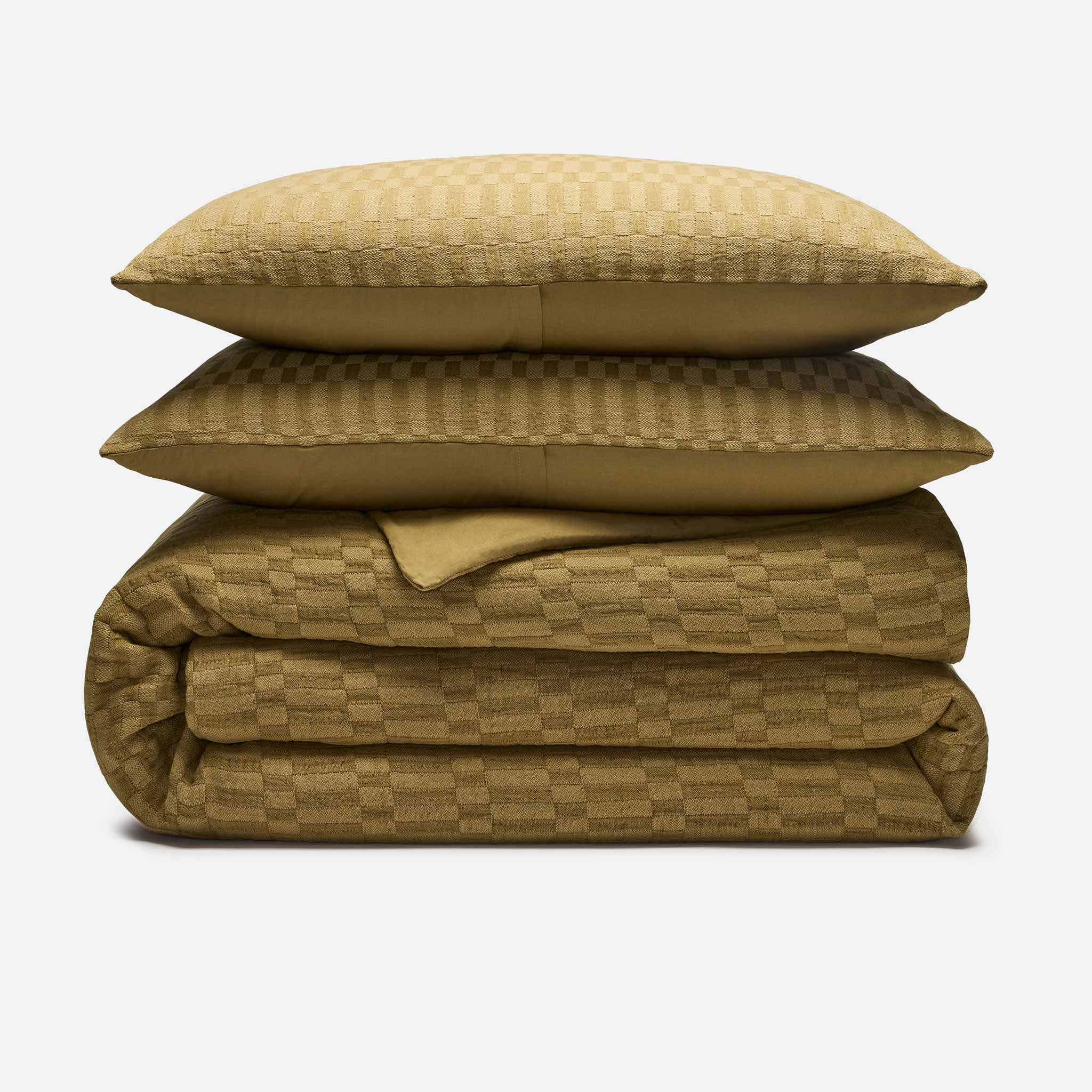 Woven Checkerboard Duvet Set