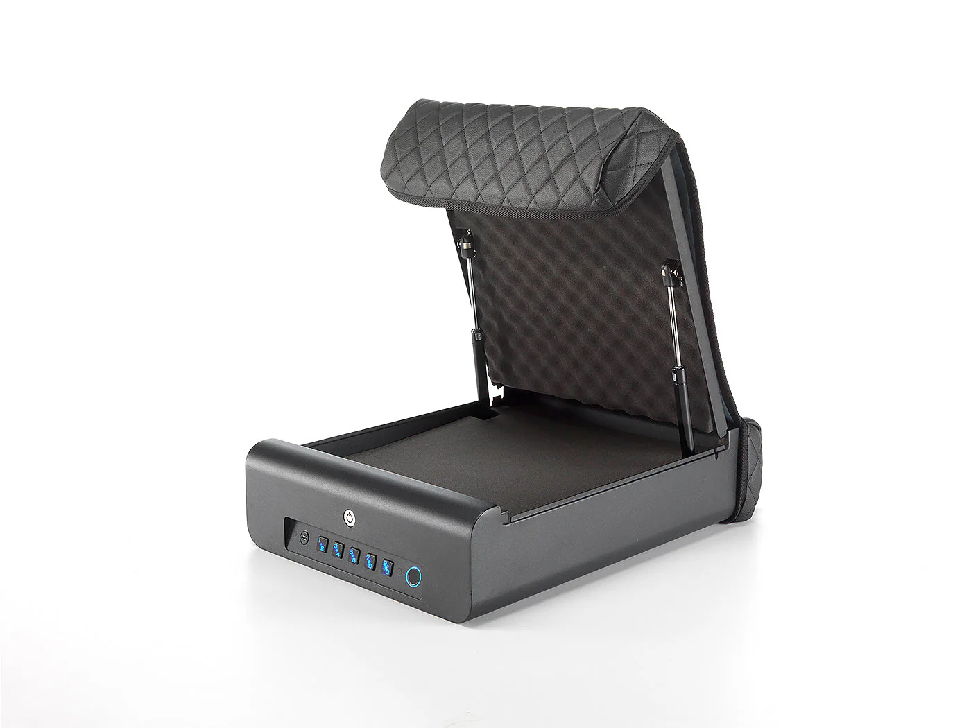 BoostedSafe Elite Biometric Vehicle Gun Safe – Fingerprint, Key & Digital Combo