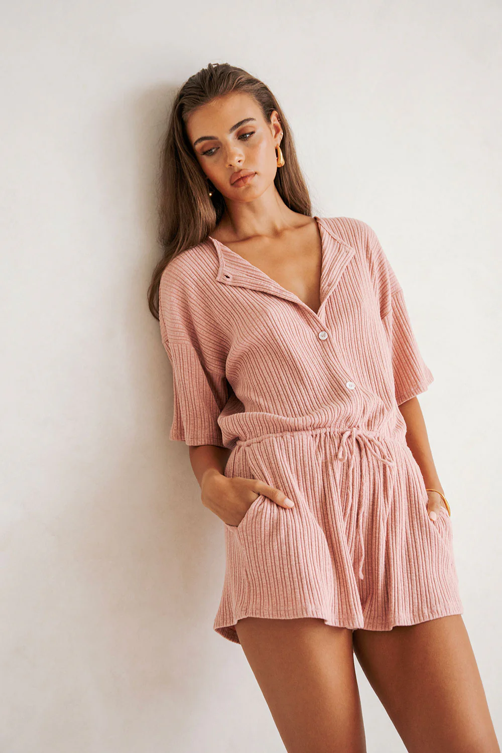 SAMPLE-Juniper Playsuit - Clay