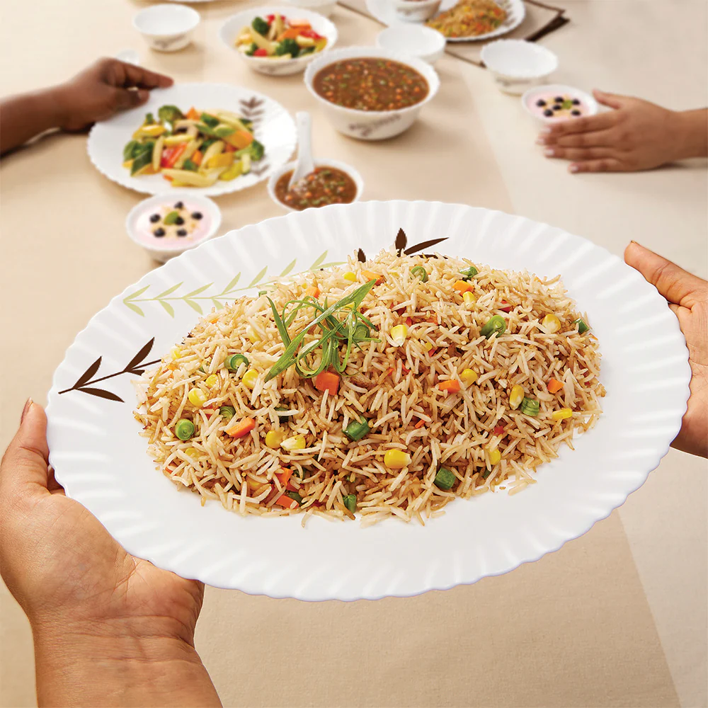 Larah by Borosil Oak Dinner Set, 33 pc