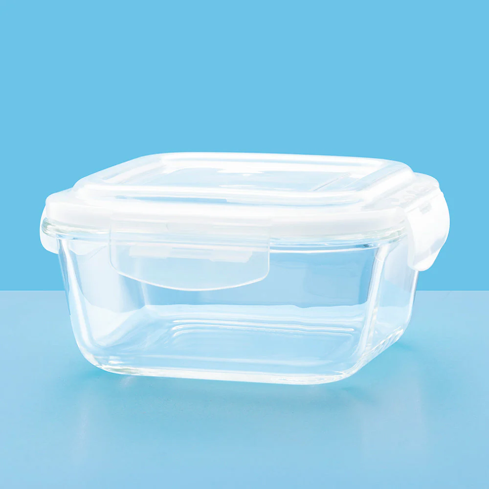 Larah Glass Klip n Store, Square Container