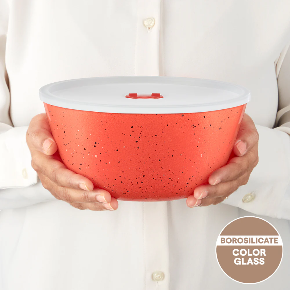 Colors Kube Pink Bowl with Lid