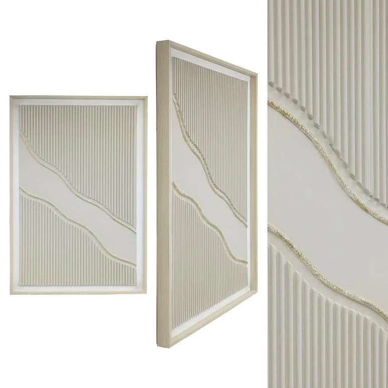 80 x 120cm Line Design Frame Cream