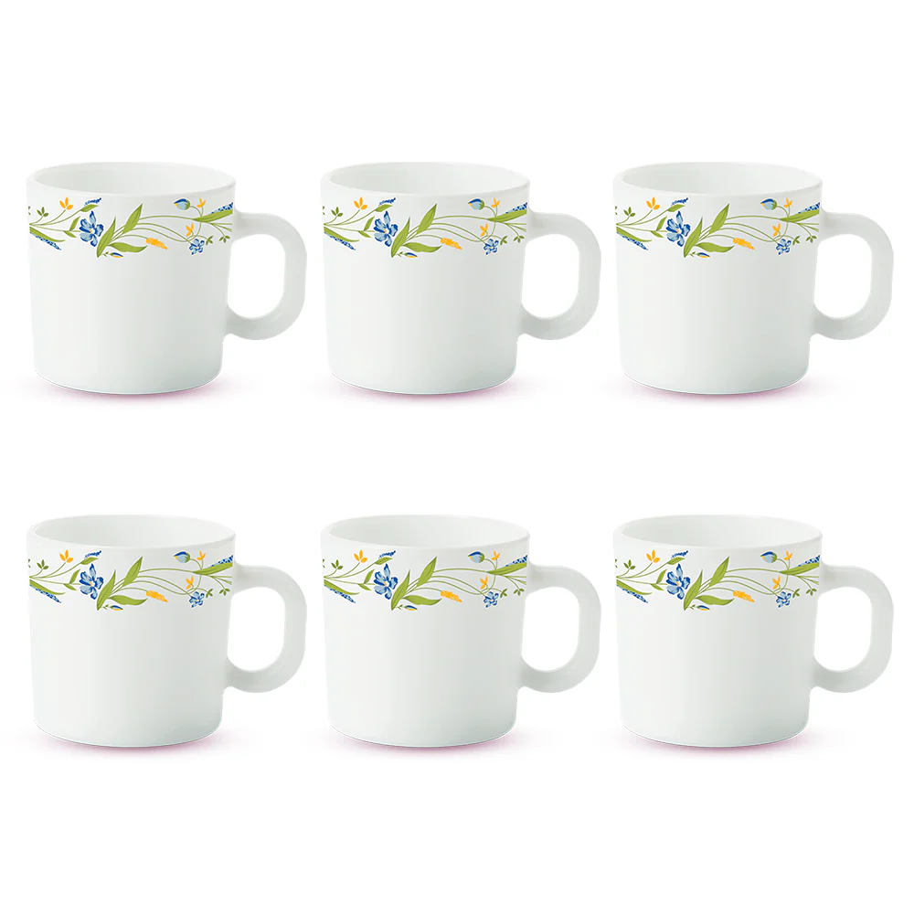Larah by Borosil Cripper Mug Set, 100ml x 6