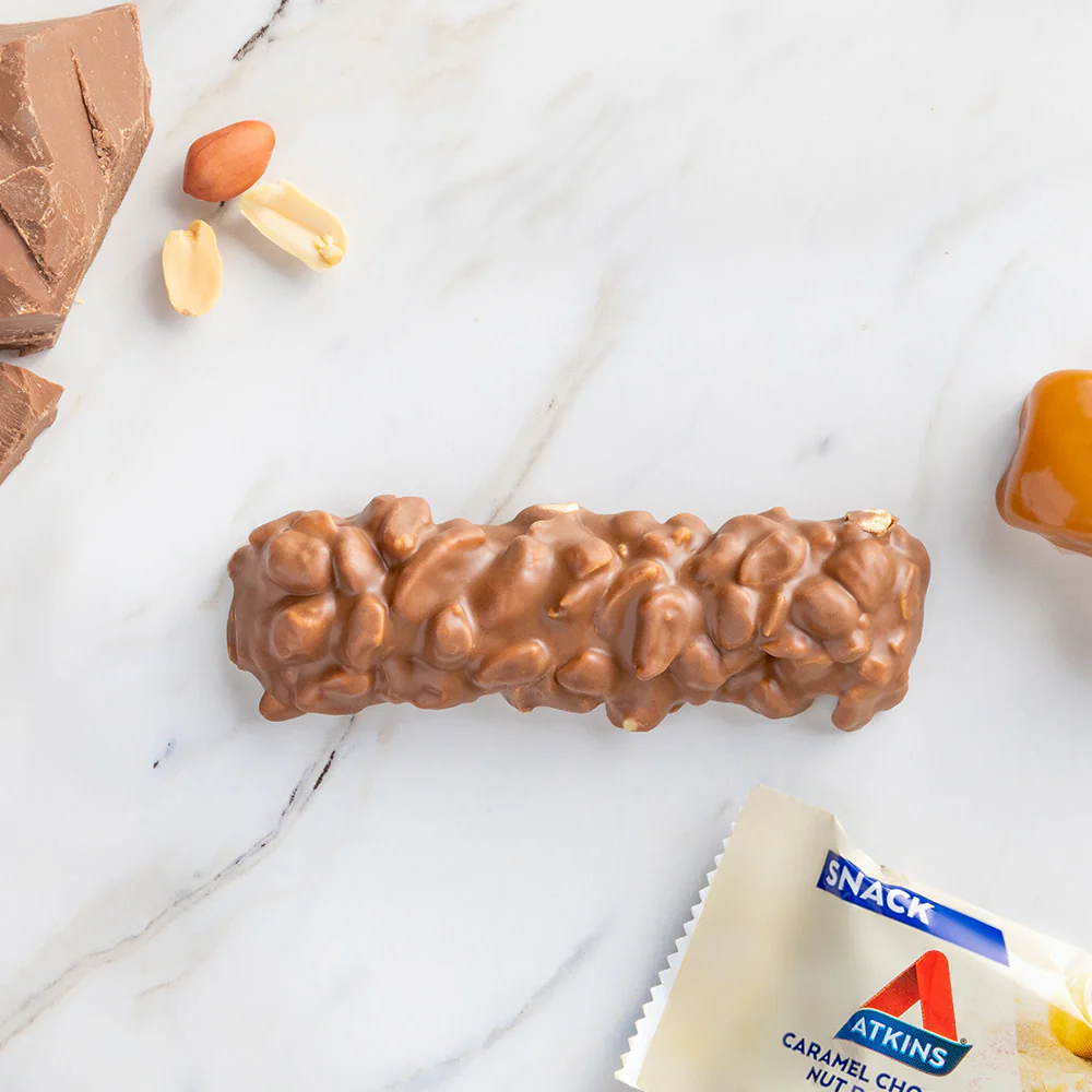 Snack Bar, Caramel Chocolate Nut Roll, Keto Friendly