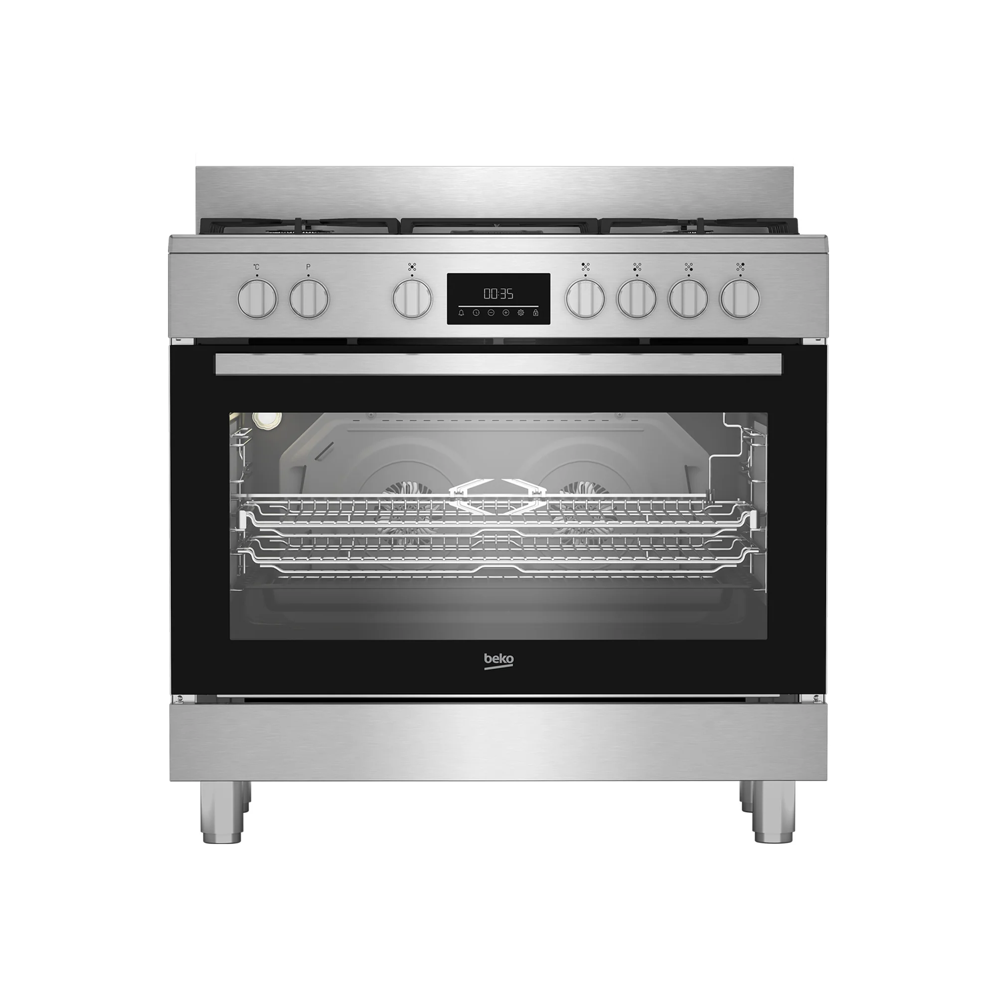 Beko 90cm Range Gas Cooker Silver