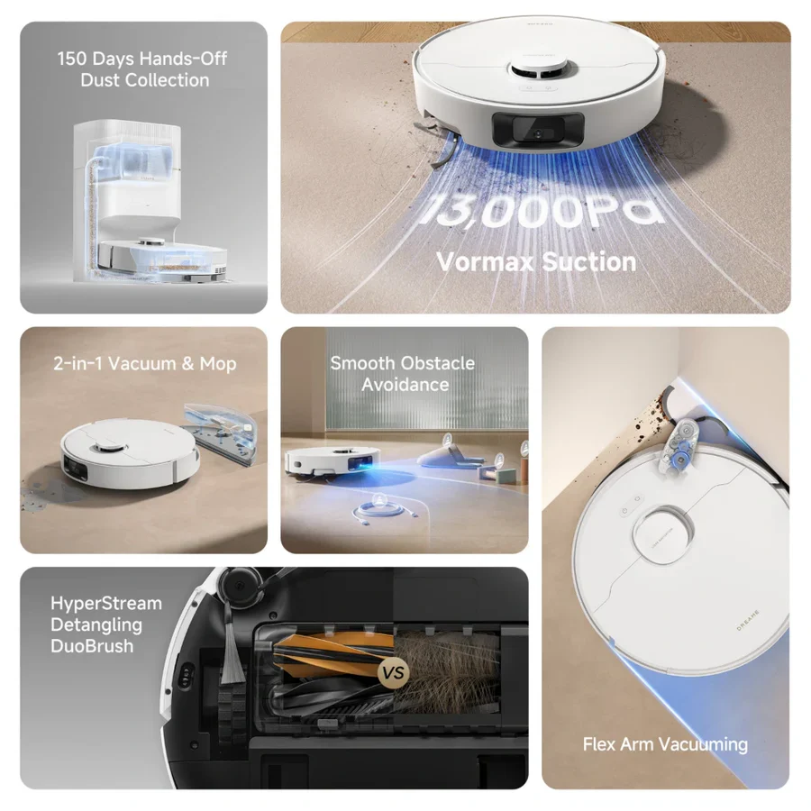 Dreame D20 Pro Plus Robot Vac Vacuum and Mop - White | RLD43SD