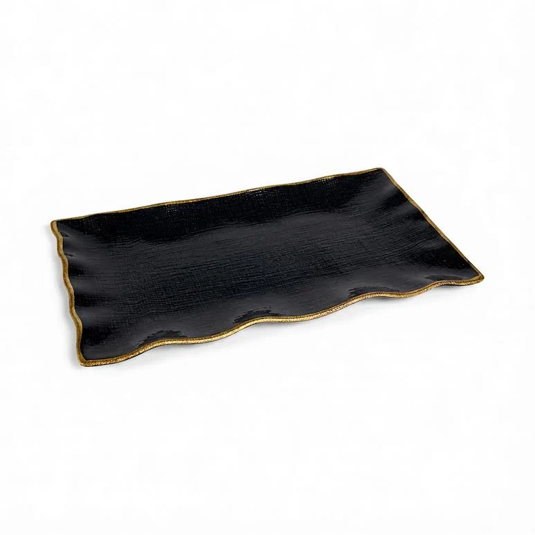 40.5 x 23cm Rectangular Platter Black