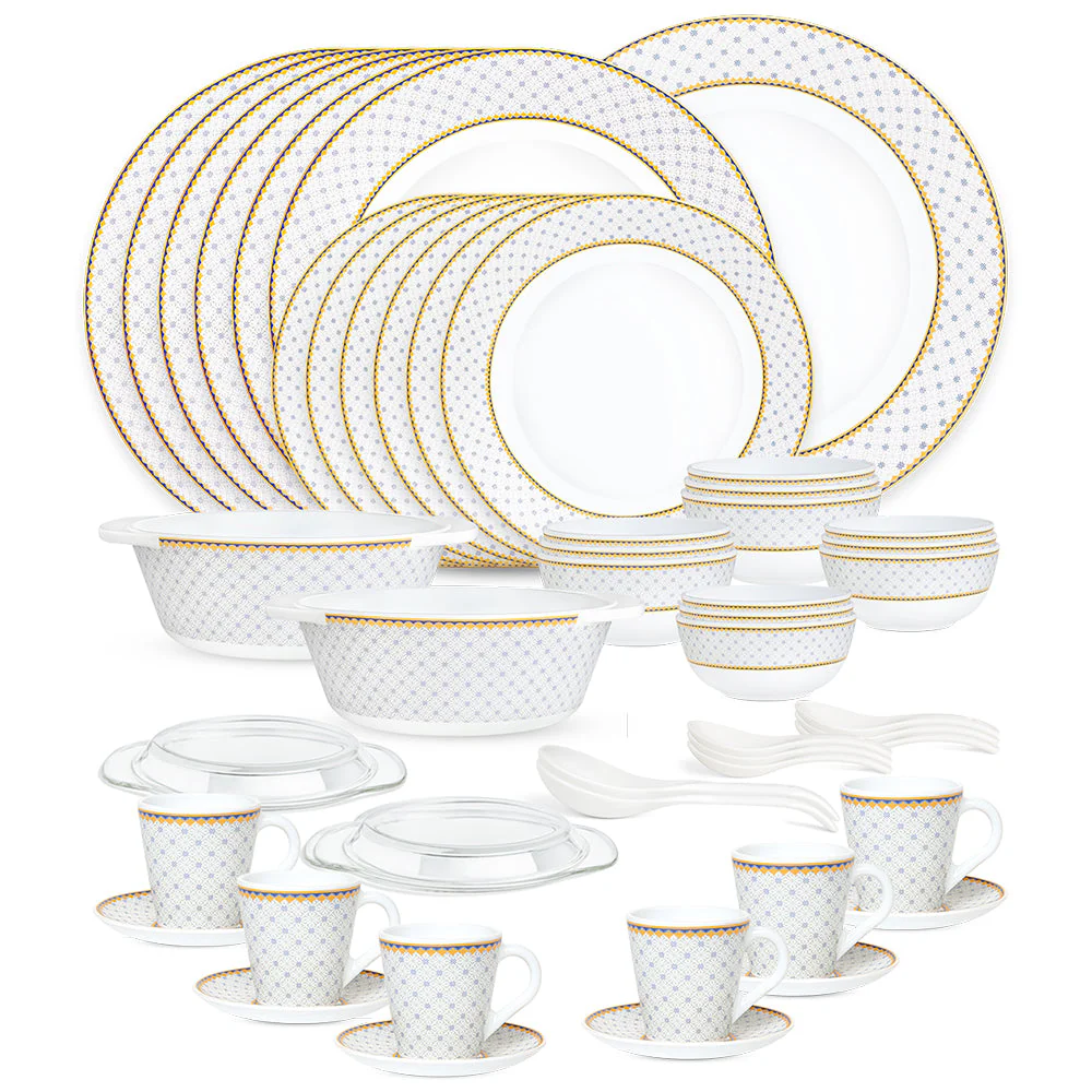 Larah By Borosil Kosmia Dinner Set, 49 pc