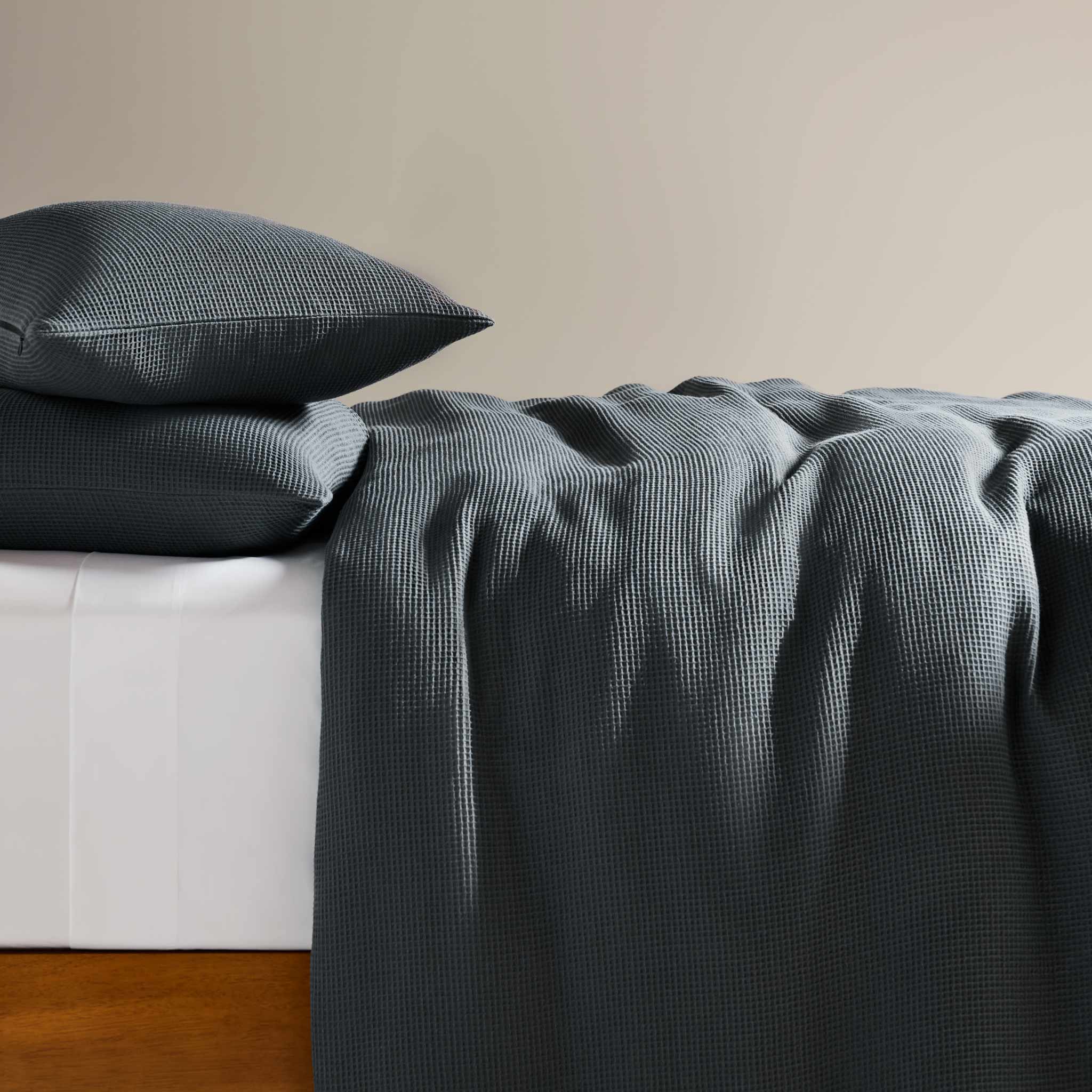 Micro Waffle Sham Set