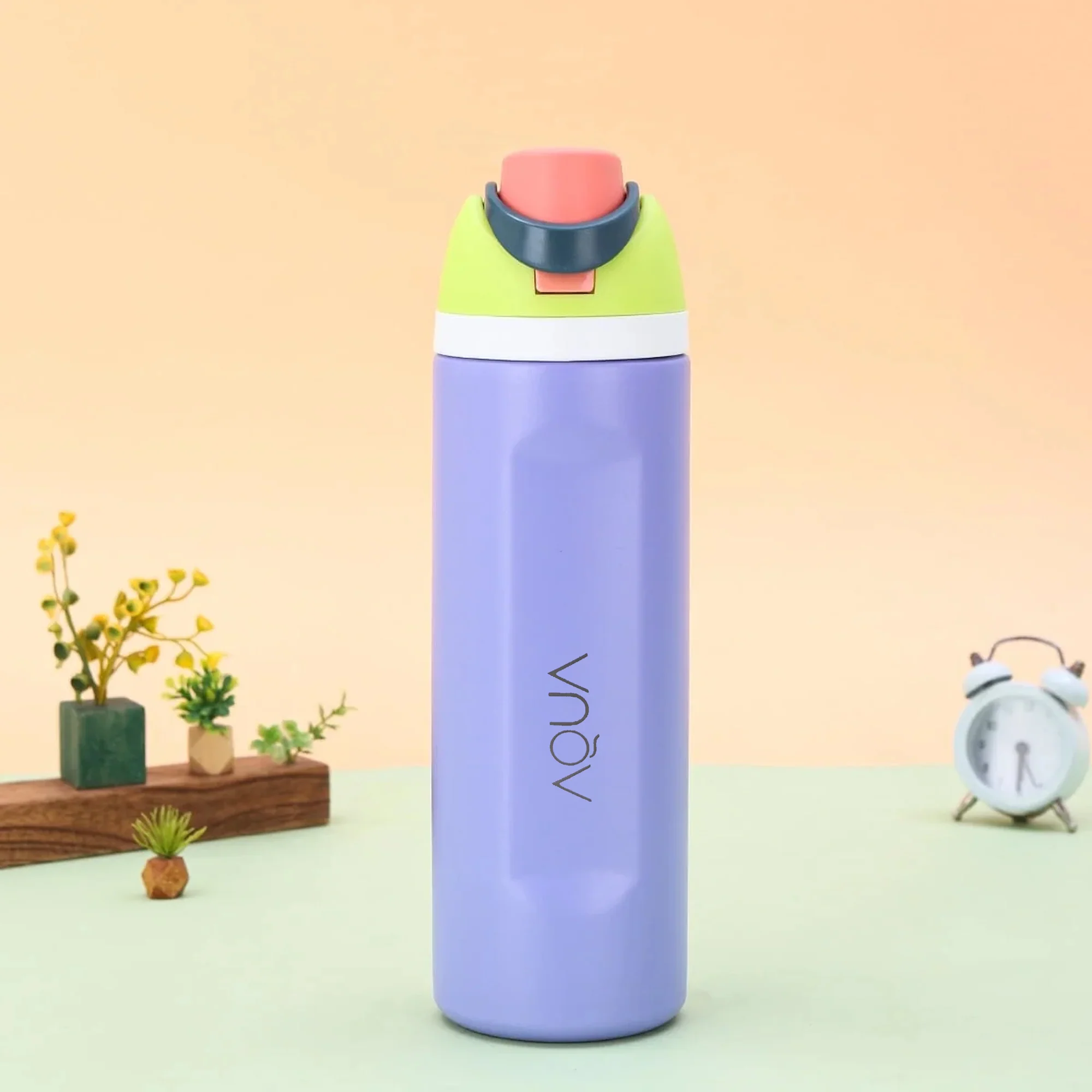 Aqua 590ml Stainless Steel Flask Purple