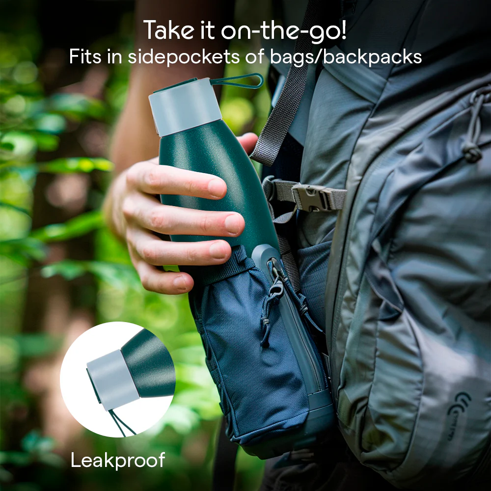 Duomate Vacuum Insulated Stainless Steel Bottle, Green, Personalise