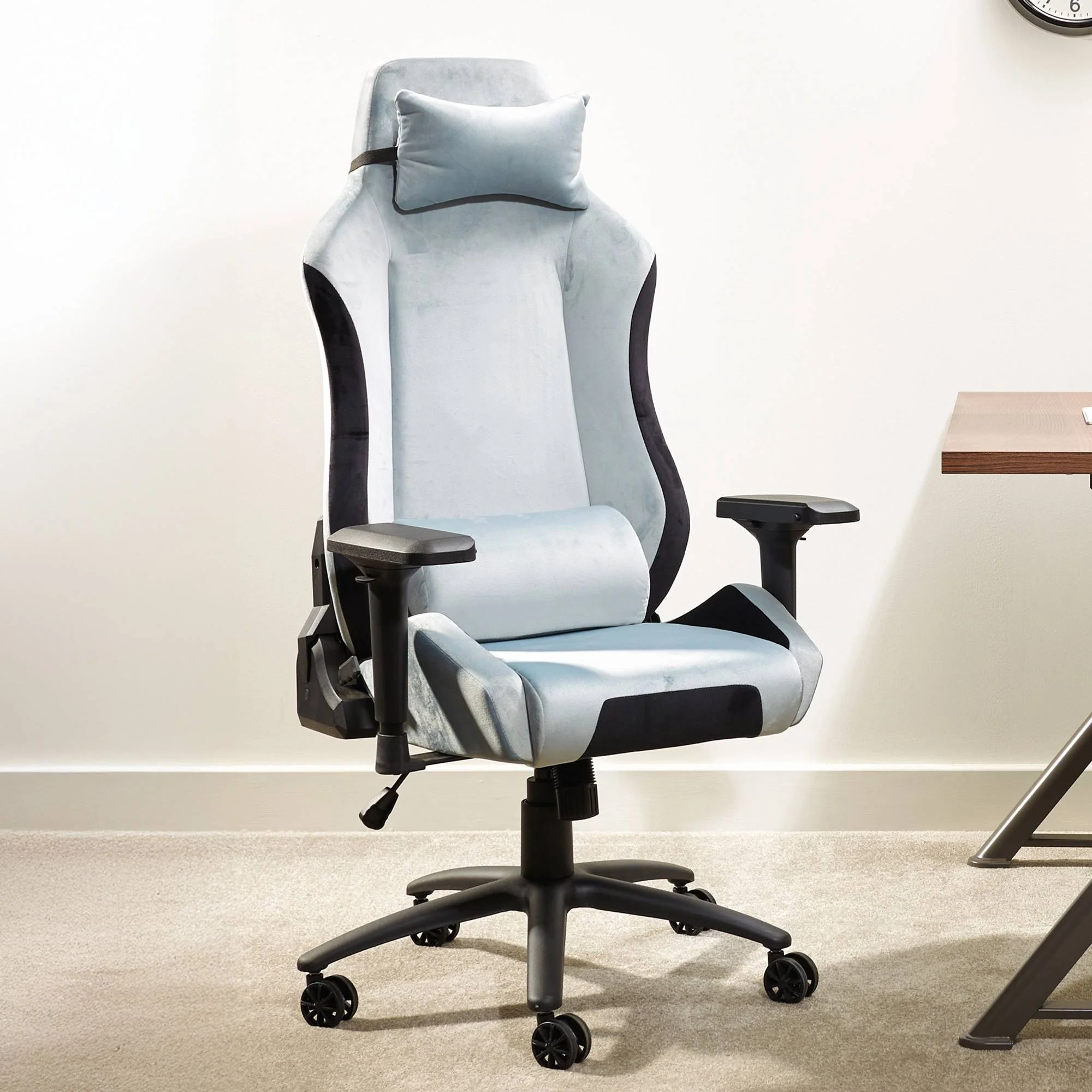 Messina Ergonomic PC Office Gaming Chair - Fabric Silver