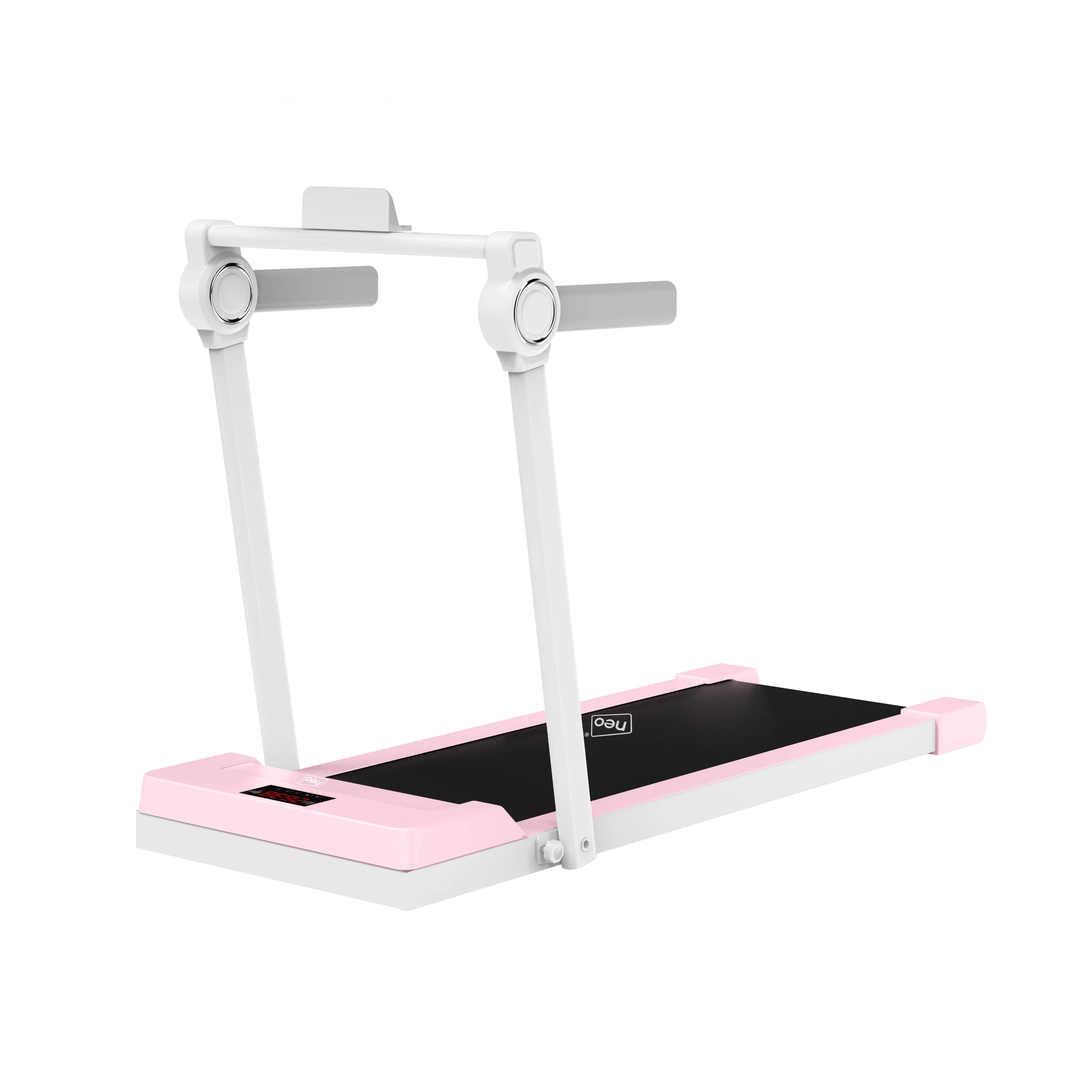 Neo Pink Walking Pad Treadmill with Handrail