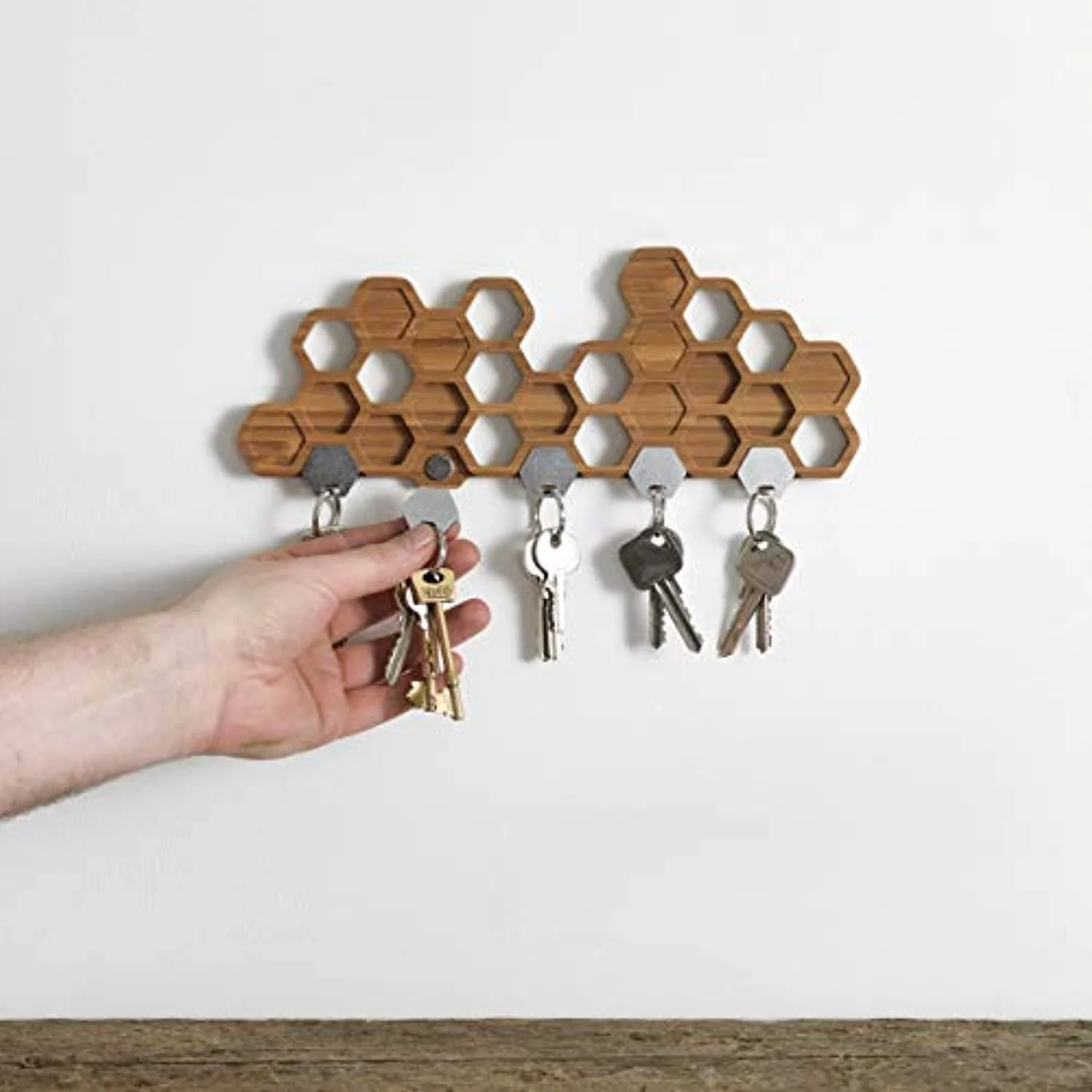 Magnetic Key Holder - Eco-friendly,  Hand Made from High-Quality, Sustainable Bamboo in UK