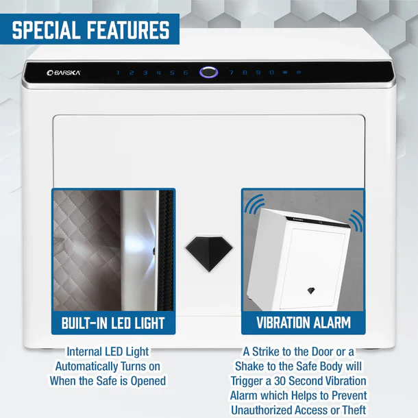 Barska AX13940 Diamond Touchscreen Biometric Keypad Security Safe
