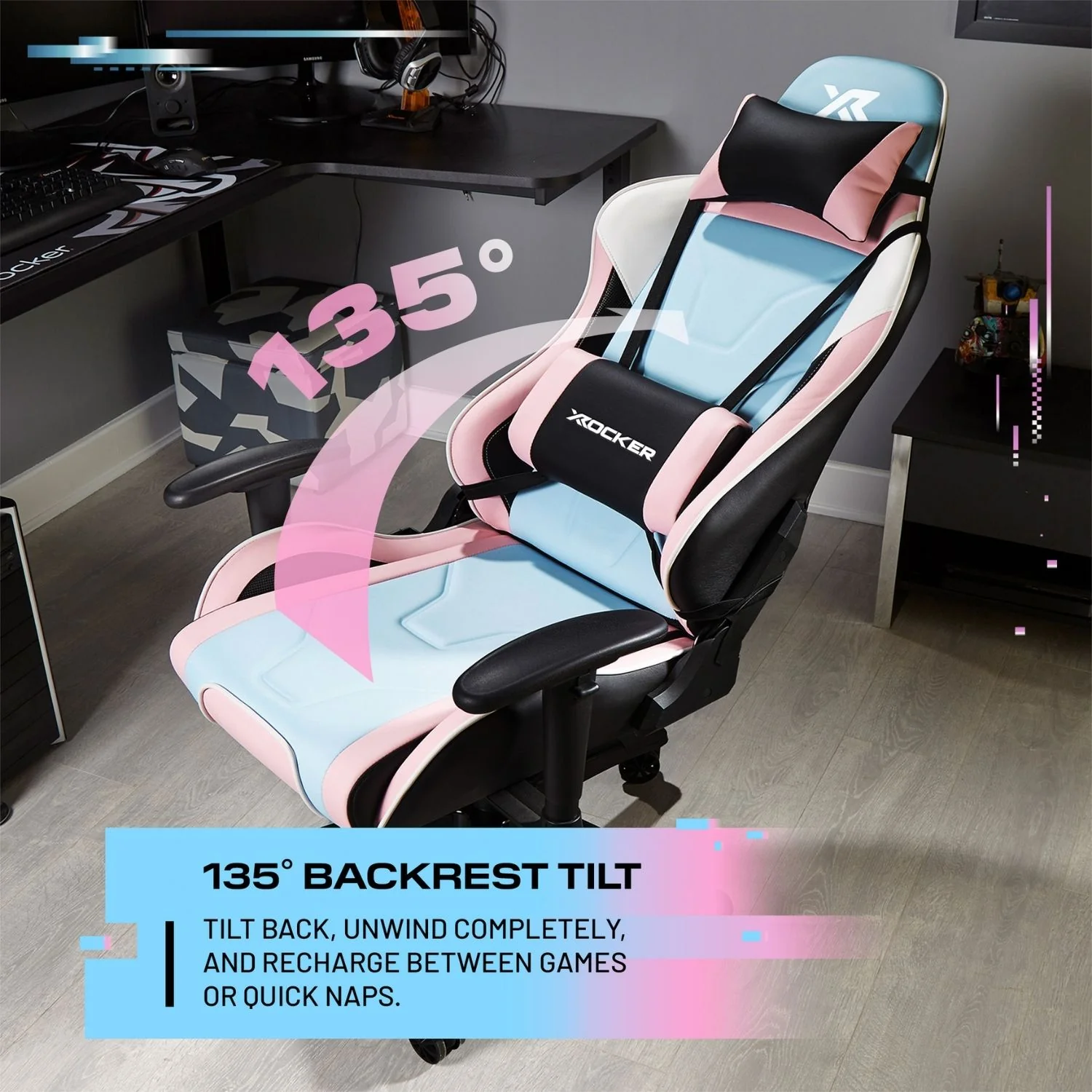 Agility eSport Ergonomic Gaming Chair - Bubblegum Edition