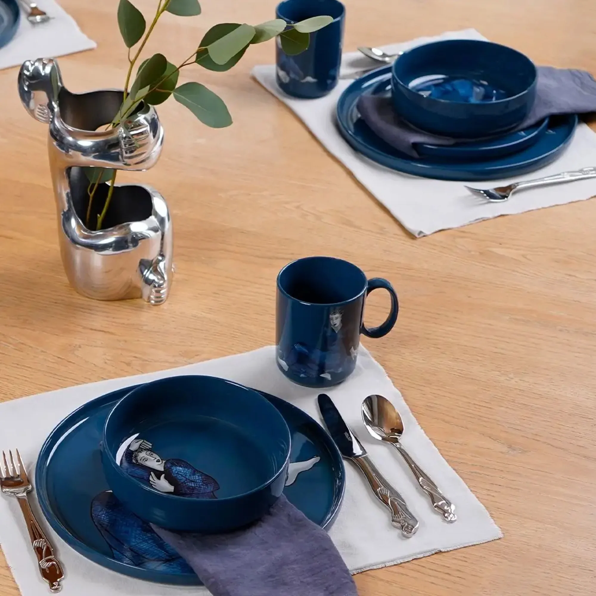 Carrol Boyes 4 Piece Indigo Blues Dinner Plate Set Blue