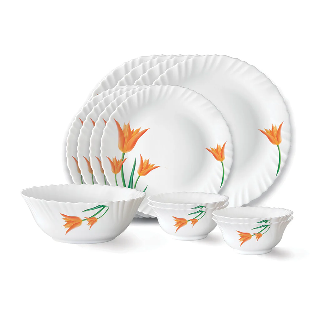 Larah by Borosil Firefly Dinner Set, 13 pc
