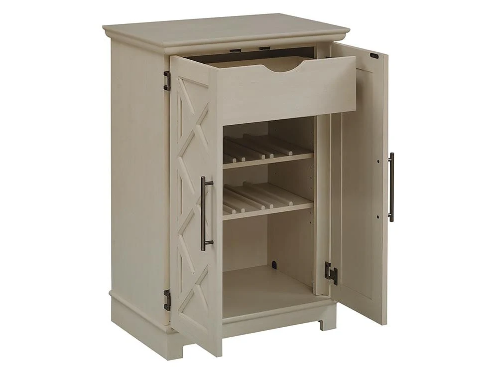 Infinity Bar Cabinet in Old Wood White