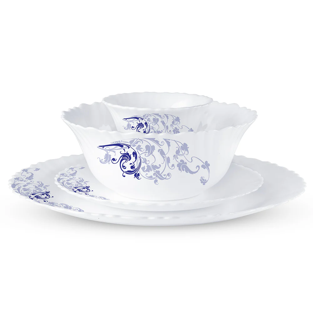 Larah by Borosil Blue Eve 47 pc Dinner Set