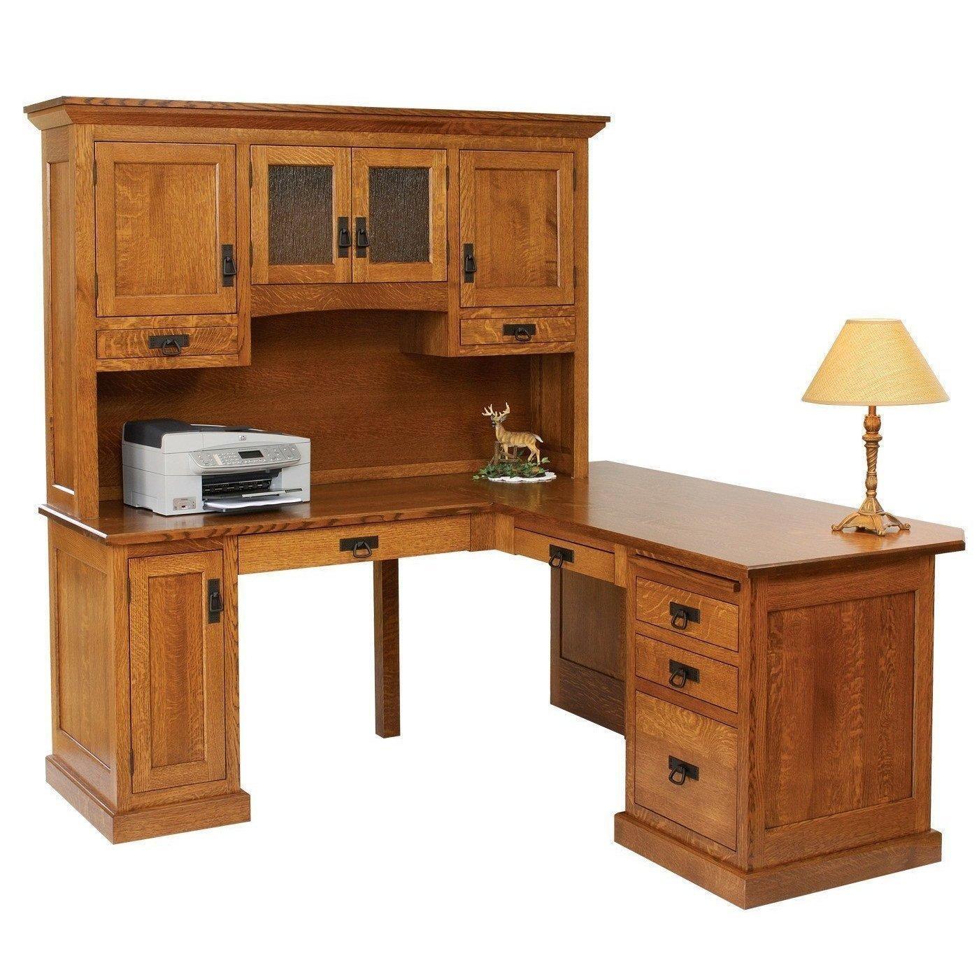 Amish Homestead Corner Desk & Hutch