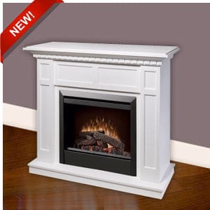Caprice Electric Fireplace Mantel Package in White