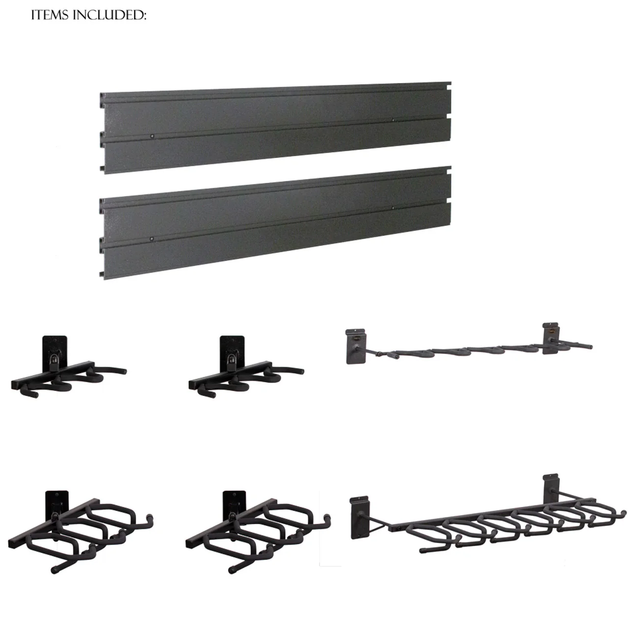Hold Up Displays Rifle Rack Slatwall Display Package Black HD91-B