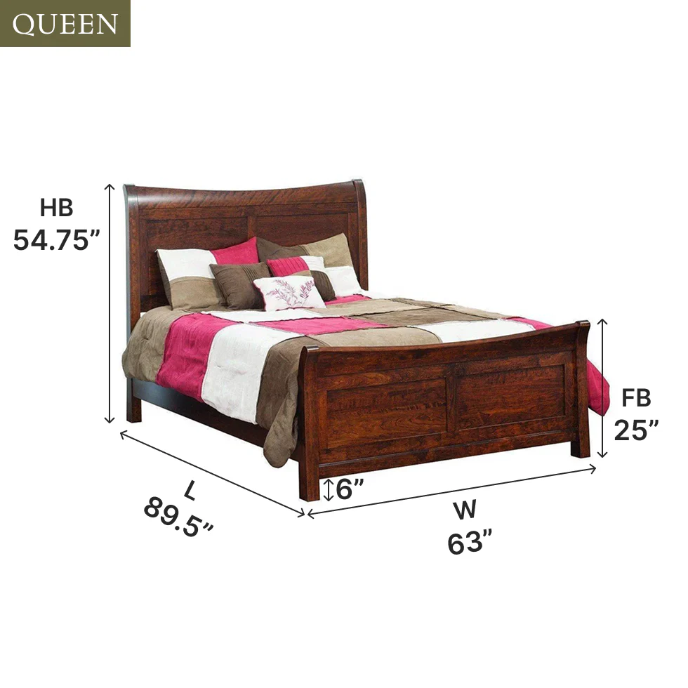 Amish Arlington Sleigh Bed