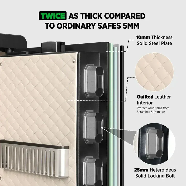 IslandSafe CBE45-BLK Biometric Security Safe