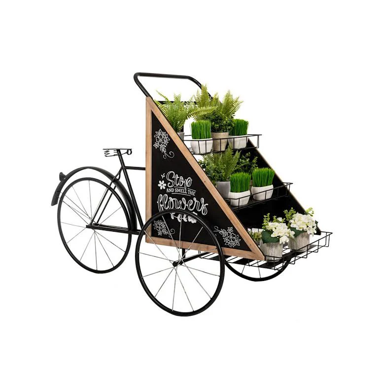 Bicycle Design Flower Planter Black