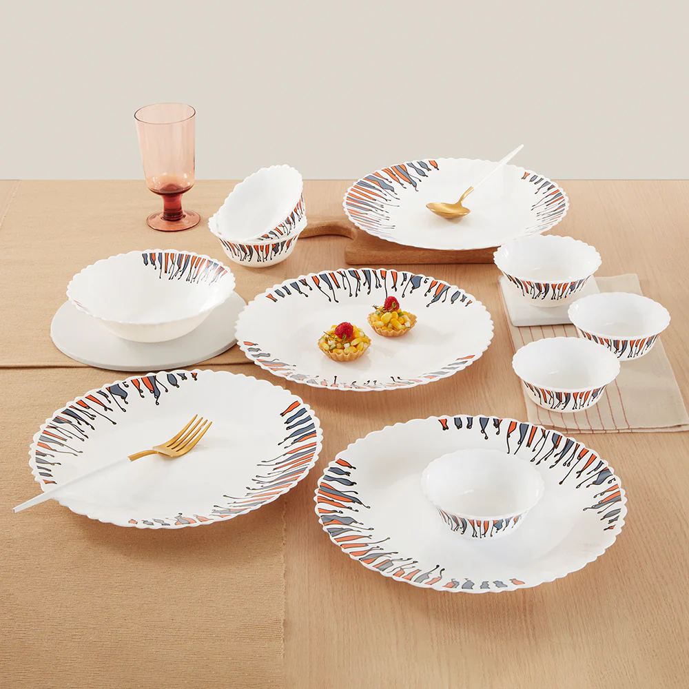 Larah by Borosil, Florentine Dinner Set, 19 pc