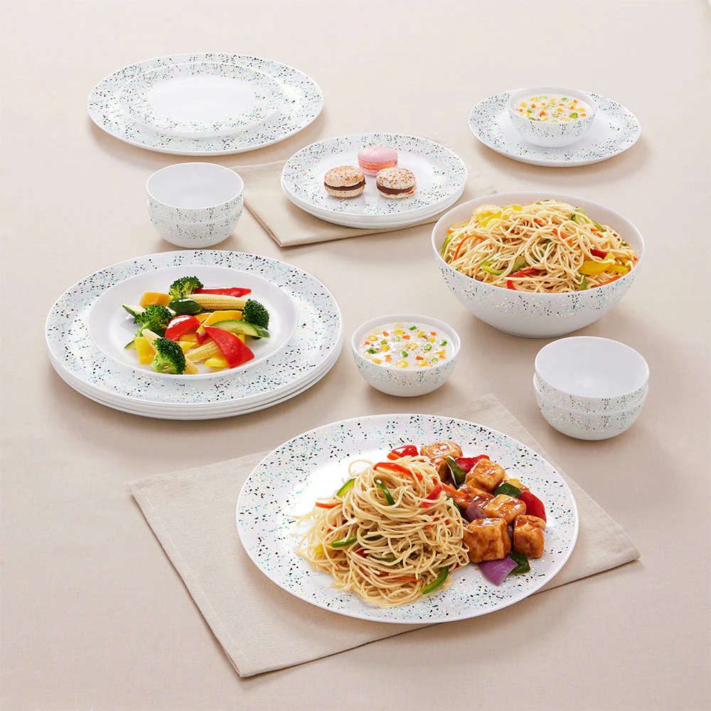 Larah by Borosil Riva Dinner Set, 10 pc
