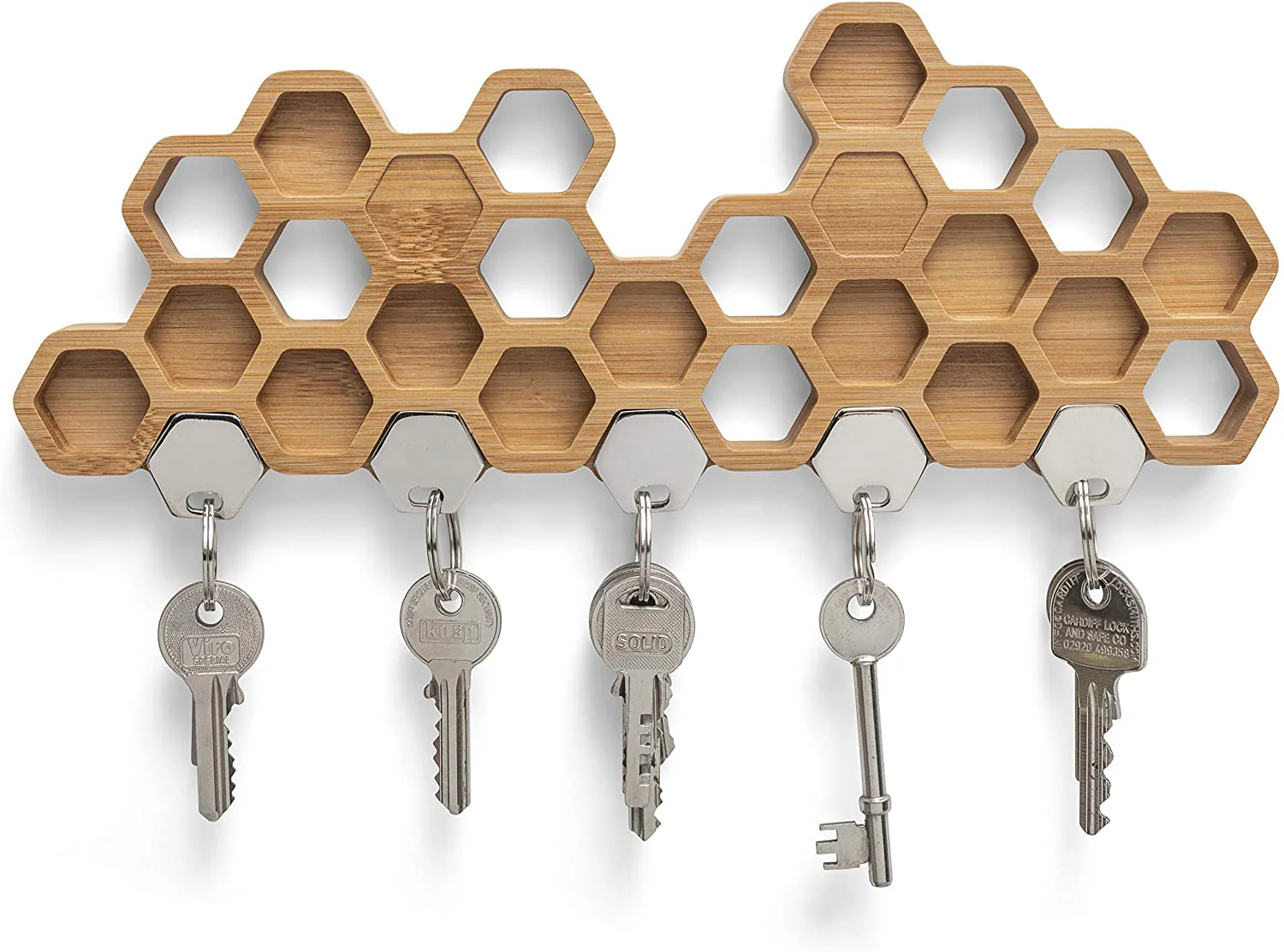 Magnetic Key Holder - Eco-friendly,  Hand Made from High-Quality, Sustainable Bamboo in UK