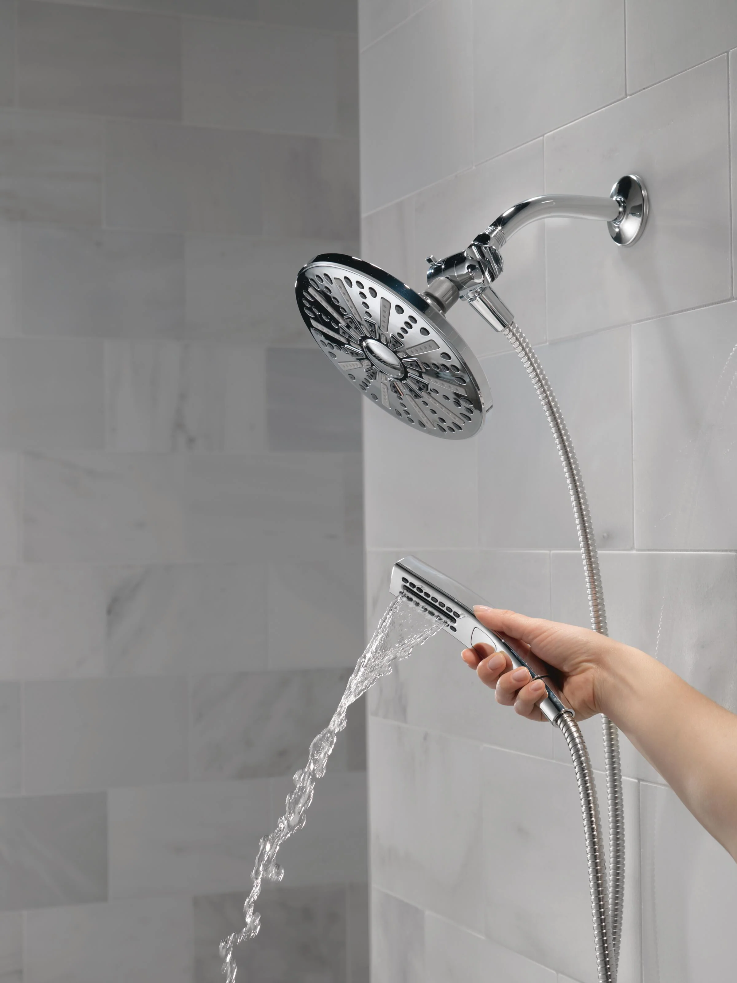 Shower Head and Hand 1.75 GPM 4-Setting 20% Less Water than the Industry Standard - Saving You Money