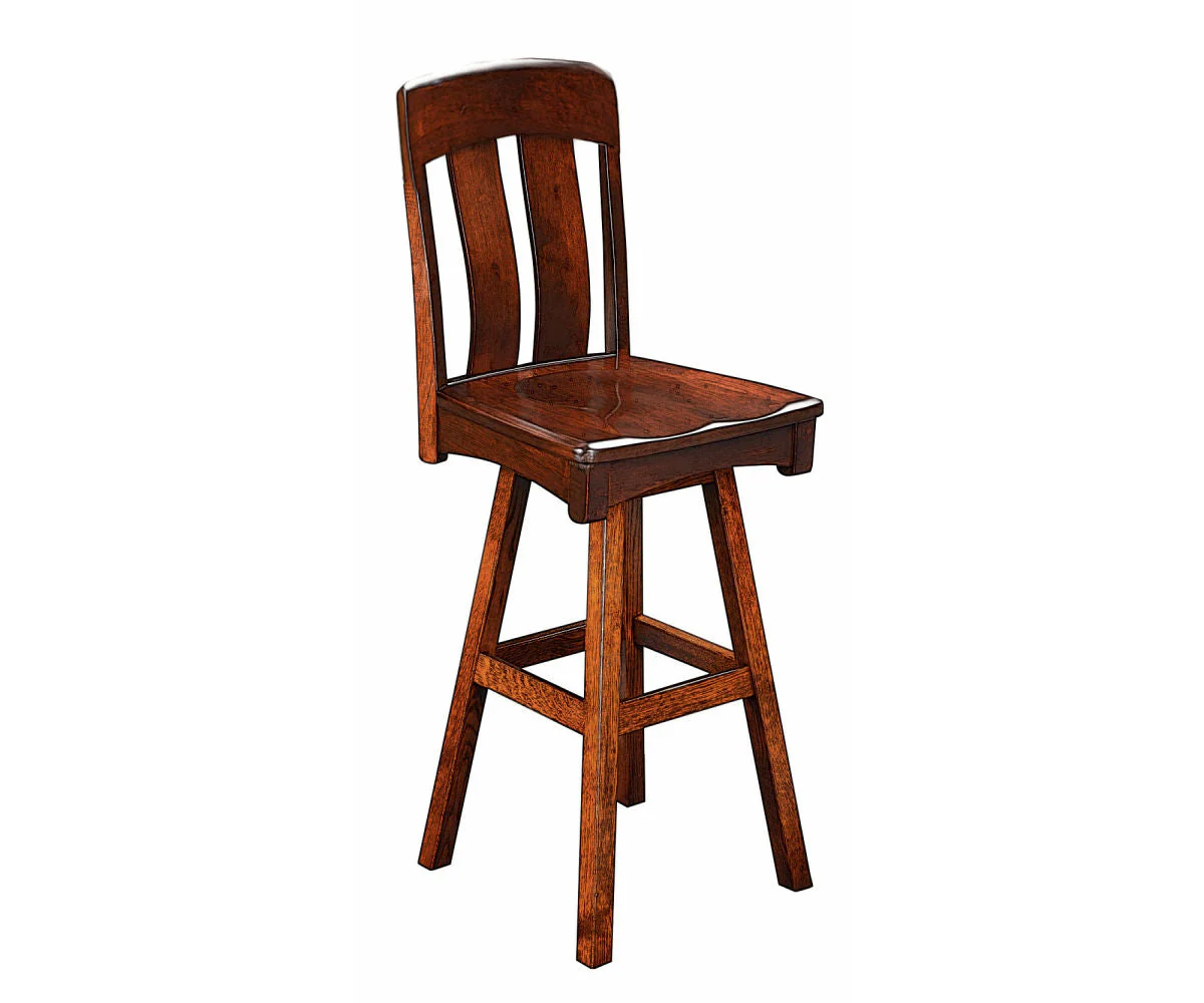 Amish Cheyenne Swivel Bar Chair